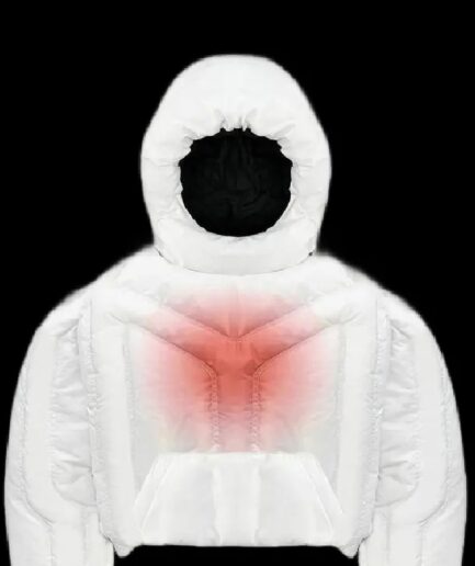 Badson Hemorrhage Puffer Hoodie White