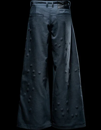 BUTTONS PLEATED PANTS