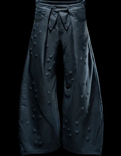 BUTTONS PLEATED PANTS