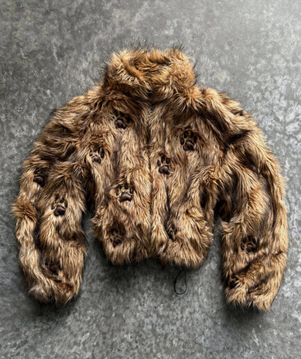 PAW FAUX FUR BOMBER JACKET