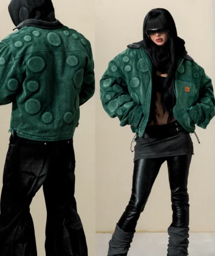 OXYGEN HEAVY JACKET IN FADED PHTHALO GREEN